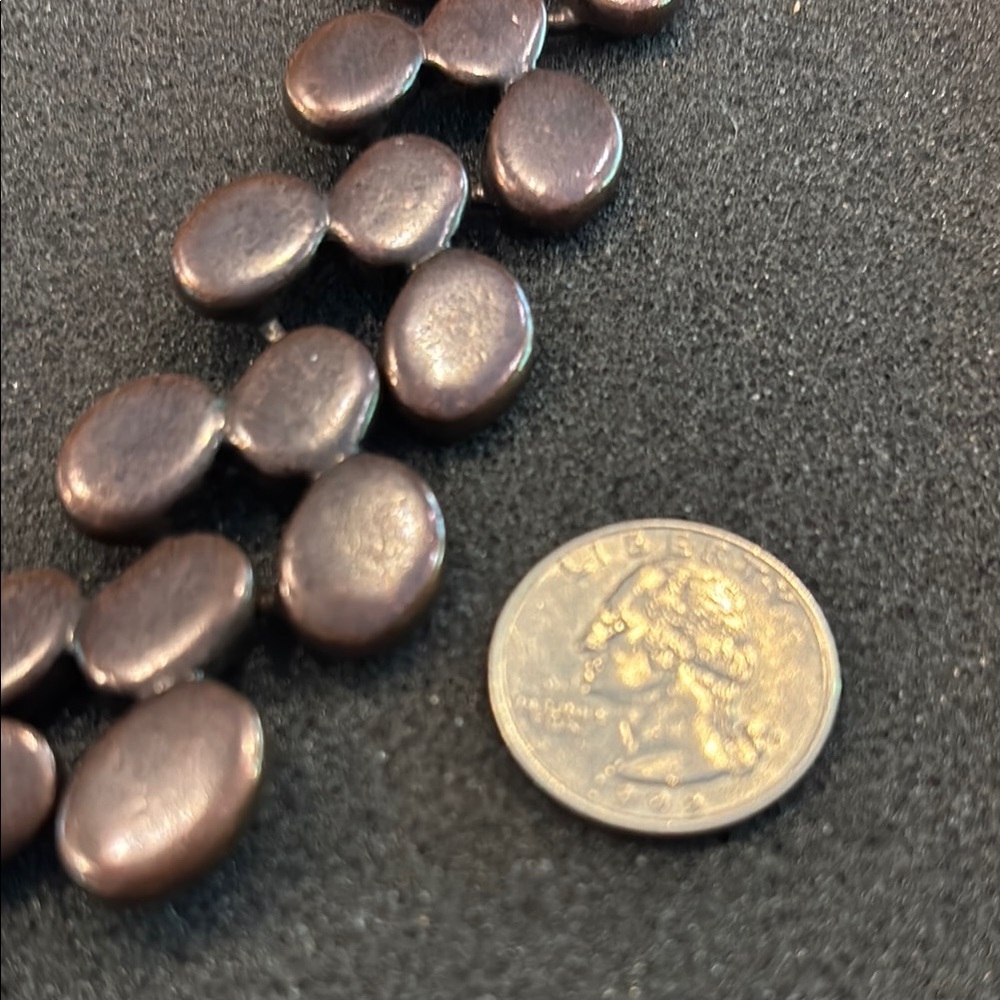 Elegant Copper-Tone Metal Necklace - Picture 2 of 4